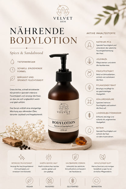 Bodylotion mit, Spices & Sandalwood