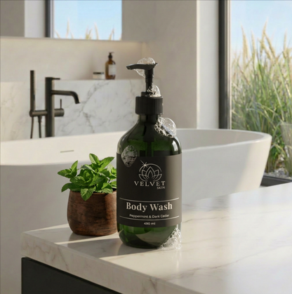 Body Wash, Peppermint & Dark Cedar