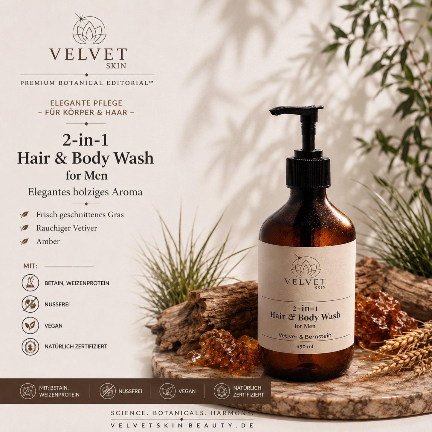 2-in-1 Hair & Body Wash for men